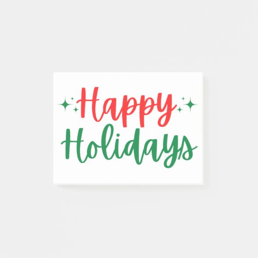 Happy Holidays Post-it Klebezettel (Vorderseite)