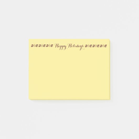Happy Holidays Post-it® Notes by RoseWrites Post-it Klebezettel (Vorderseite)