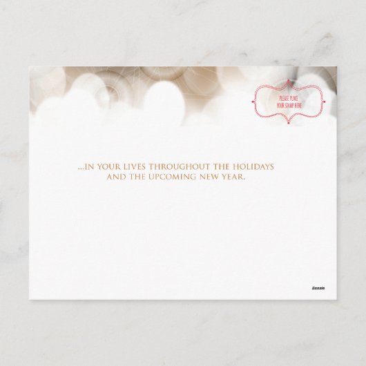 Happy Holidays Postcard Feiertagspostkarte (Rückseite)