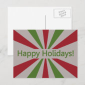 Happy Holidays Postcard Feiertagspostkarte (Vorne/Hinten)