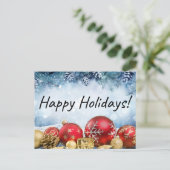 Happy Holidays Postcard Feiertagspostkarte (Stehend Vorderseite)