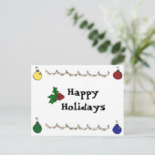 Happy Holidays Postcard Feiertagspostkarte (Stehend Vorderseite)