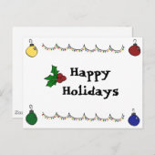 Happy Holidays Postcard Feiertagspostkarte (Vorne/Hinten)