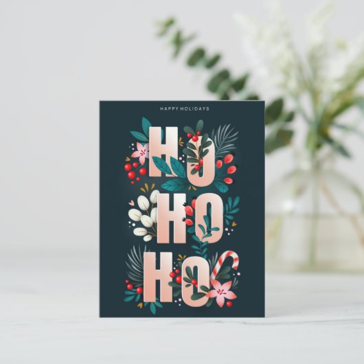 Happy Holidays Postcard Postkarte (Stehend Vorderseite)