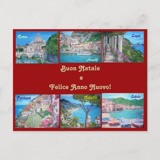 Happy Holidays Postcard Postkarte (Vorderseite)