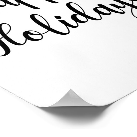 Happy Holidays Poster (Ecke)