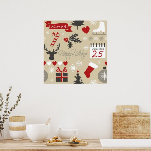 Happy Holidays Poster (Küche)