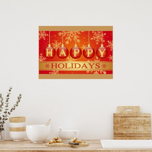 HAPPY HOLIDAYS POSTER (Küche)