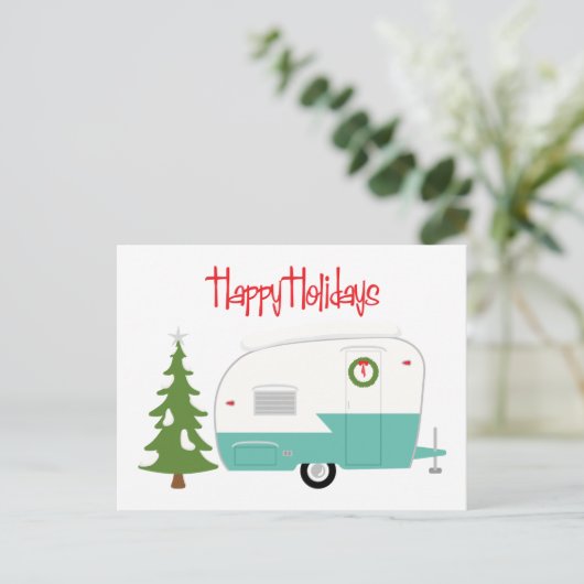 Happy Holidays Postkarte (Stehend Vorderseite)