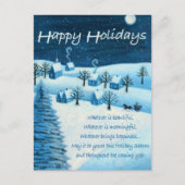 Happy Holidays Postkarte (Vorderseite)