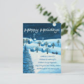 Happy Holidays Postkarte (Stehend Vorderseite)