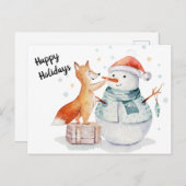 Happy Holidays Postkarte (Vorne/Hinten)