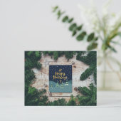Happy Holidays Postkarte (Stehend Vorderseite)