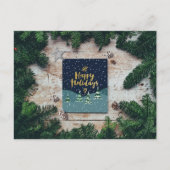 Happy Holidays Postkarte (Vorderseite)