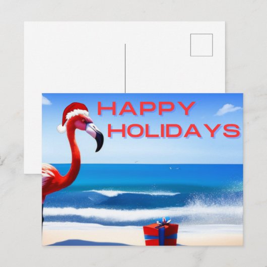 Happy Holidays Postkarte (Vorne/Hinten)