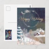 Happy Holidays Postkarte (Vorne/Hinten)
