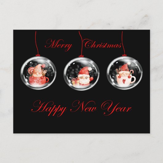 Happy Holidays Postkarte (Vorderseite)