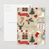 Happy Holidays Postkarte (Vorne/Hinten)
