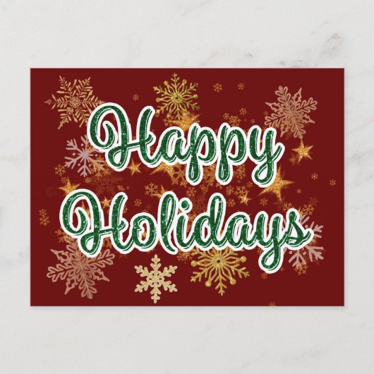 Happy Holidays Postkarte (Vorderseite)