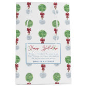 Happy Holidays Preppy Topiary Tree Vielen Dank Mittlere Geschenktüte (Vorderseite)