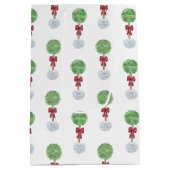 Happy Holidays Preppy Topiary Tree Vielen Dank Mittlere Geschenktüte (Rückseite)