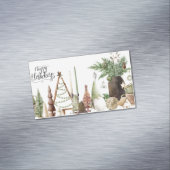 Happy Holidays Primitive Gnome Magnetische Visitenkarte (Beispiel)