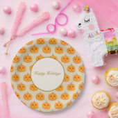 Happy Holidays Pumpkin Faces Pappteller (Party)