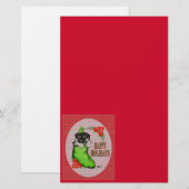 Happy Holidays Puppy Briefpapier (Vorne/Hinten)