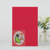 Happy Holidays Puppy Briefpapier (Stehend Vorderseite)