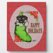 Happy Holidays Puppy Fotoplatte (Vorderseite)