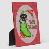 Happy Holidays Puppy Fotoplatte (Seite)