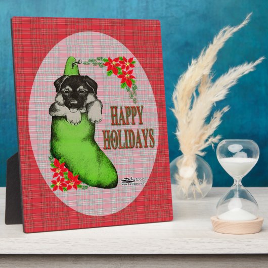 Happy Holidays Puppy Fotoplatte (Seite)