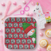 Happy Holidays QR Codes mit Snowman Pappteller (Party)