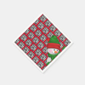 Happy Holidays QR Codes mit Snowman Serviette (Ecke)