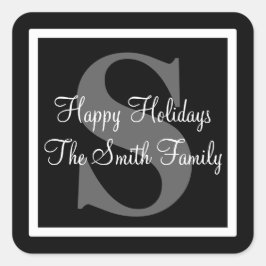 Happy Holidays Quadratischer Aufkleber