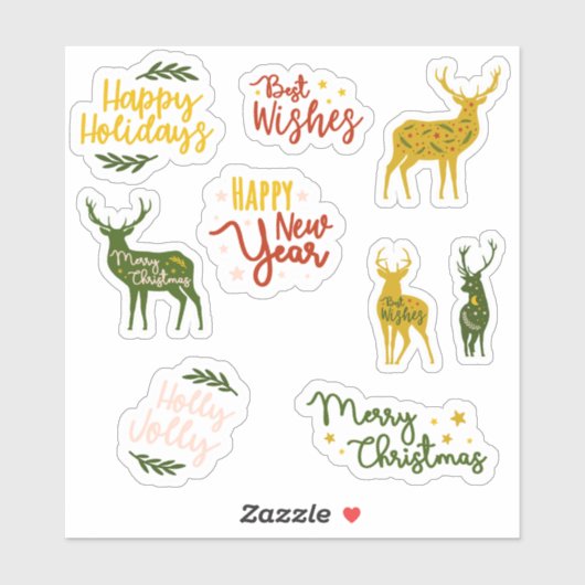 Happy Holidays quotes scrapbook stationär Aufkleber (Blatt)