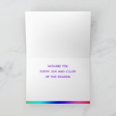 Happy Holidays Rainbow Colors Karte (Innenseite)