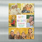 Happy Holidays Rainbow Family Foto Collage Magnet