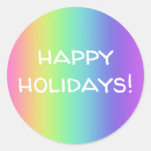 Happy Holidays Rainbow Gradient Stickers (Vorderseite)