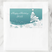 Happy Holidays Rechteckiger Aufkleber (Tasche)