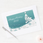 Happy Holidays Rechteckiger Aufkleber (Umschlag)