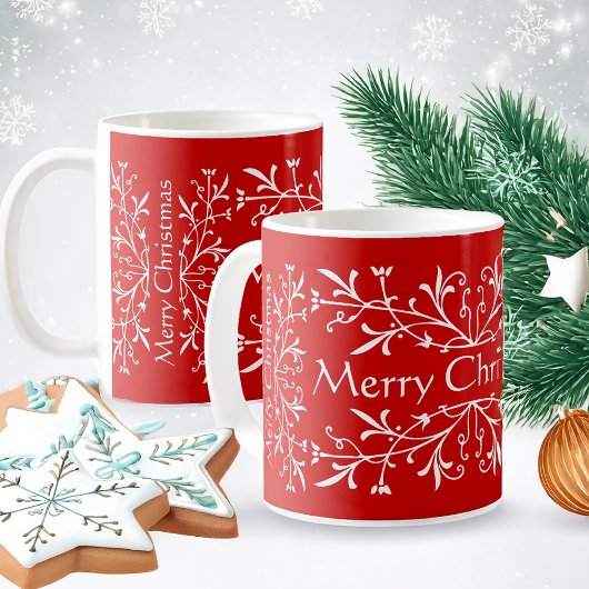 Happy Holidays Red and White Christmas Tasse
