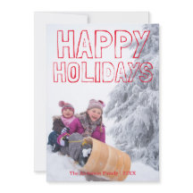 Happy Holidays Red Block - Weihnachtskarte