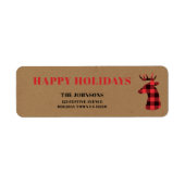 Happy Holidays Red Buffalo Kariert Dei Christmas (Vorne)