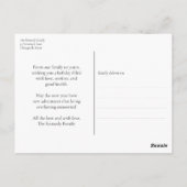 Happy Holidays Red Calligraphy Modern Postcard Postkarte (Rückseite)