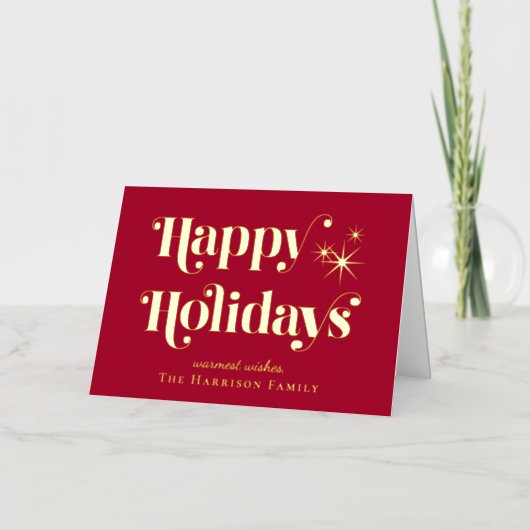 Happy Holidays Red Christmas (Vorderseite)