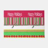 Happy Holidays Red Christmas Matt Doormat Fußmatte (Vorderseite)