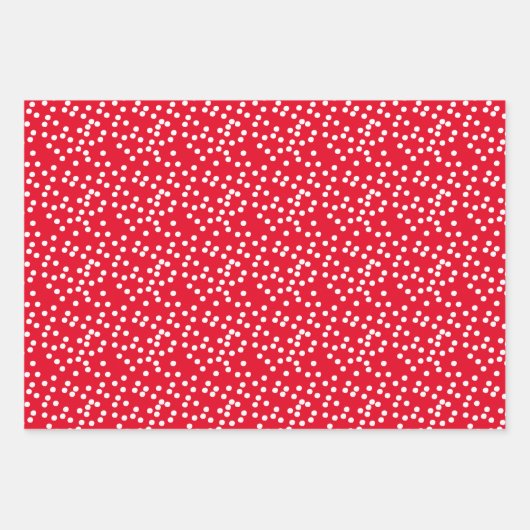 Happy Holidays - Red Christmas Patterns Geschenkpapier Set (Vorderseite 3)