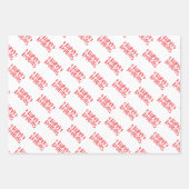 Happy Holidays - Red Christmas Patterns Geschenkpapier Set (Vorderseite)