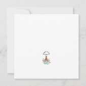 Happy Holidays Red Crab Coastal Square Gruß Karte (Rückseite)